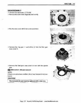 All Years Suzuki LT-A700 King Quad 700 Factory Service Manual, Page 177