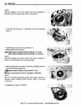 All Years Suzuki LT-A700 King Quad 700 Factory Service Manual, Page 184