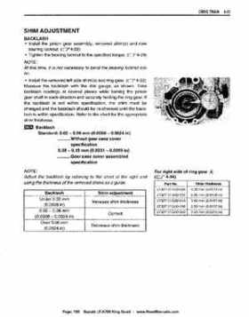 All Years Suzuki LT-A700 King Quad 700 Factory Service Manual, Page 185