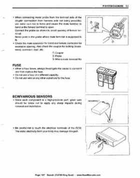 All Years Suzuki LT-A700 King Quad 700 Factory Service Manual, Page 197