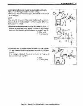 All Years Suzuki LT-A700 King Quad 700 Factory Service Manual, Page 201