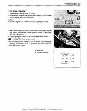 All Years Suzuki LT-A700 King Quad 700 Factory Service Manual, Page 211