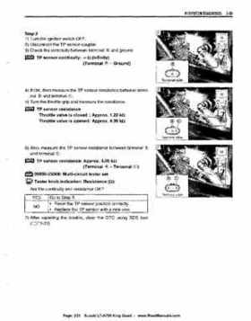 All Years Suzuki LT-A700 King Quad 700 Factory Service Manual, Page 233