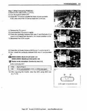 All Years Suzuki LT-A700 King Quad 700 Factory Service Manual, Page 247