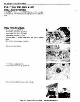 All Years Suzuki LT-A700 King Quad 700 Factory Service Manual, Page 263
