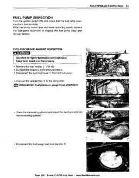 All Years Suzuki LT-A700 King Quad 700 Factory Service Manual, Page 266