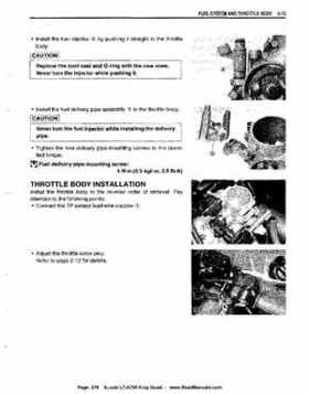 All Years Suzuki LT-A700 King Quad 700 Factory Service Manual, Page 276
