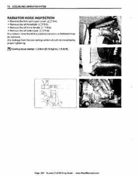 All Years Suzuki LT-A700 King Quad 700 Factory Service Manual, Page 284