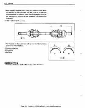 All Years Suzuki LT-A700 King Quad 700 Factory Service Manual, Page 319