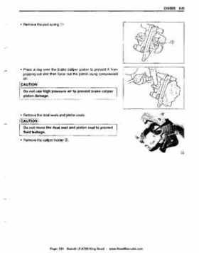 All Years Suzuki LT-A700 King Quad 700 Factory Service Manual, Page 324