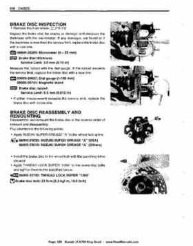 All Years Suzuki LT-A700 King Quad 700 Factory Service Manual, Page 329