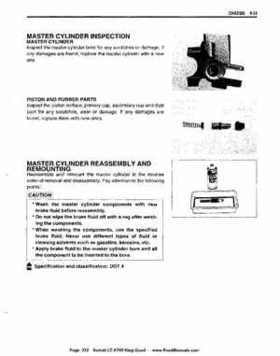 All Years Suzuki LT-A700 King Quad 700 Factory Service Manual, Page 332