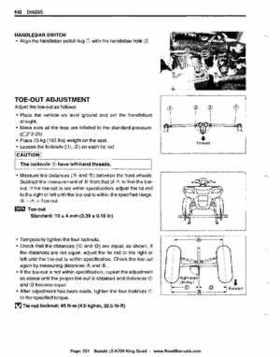 All Years Suzuki LT-A700 King Quad 700 Factory Service Manual, Page 351