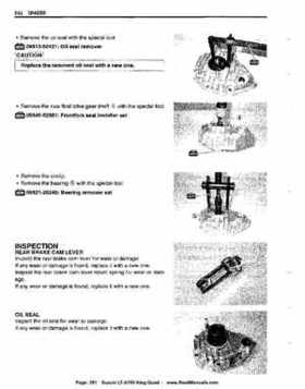 All Years Suzuki LT-A700 King Quad 700 Factory Service Manual, Page 361