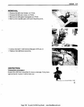 All Years Suzuki LT-A700 King Quad 700 Factory Service Manual, Page 378