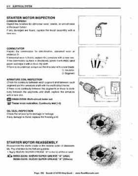 All Years Suzuki LT-A700 King Quad 700 Factory Service Manual, Page 396