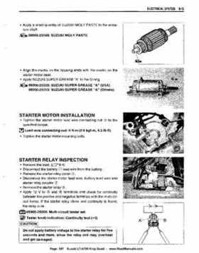 All Years Suzuki LT-A700 King Quad 700 Factory Service Manual, Page 397