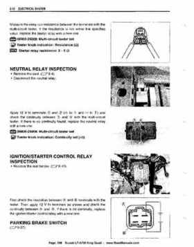 All Years Suzuki LT-A700 King Quad 700 Factory Service Manual, Page 398