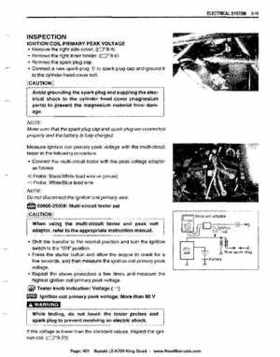 All Years Suzuki LT-A700 King Quad 700 Factory Service Manual, Page 401