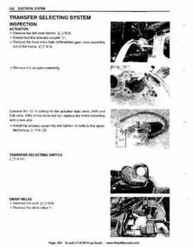 All Years Suzuki LT-A700 King Quad 700 Factory Service Manual, Page 404
