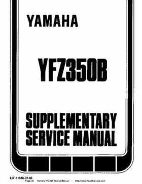 1987-2003 Yamaha YFZ350 Banshee supplementary service manual, Page 20