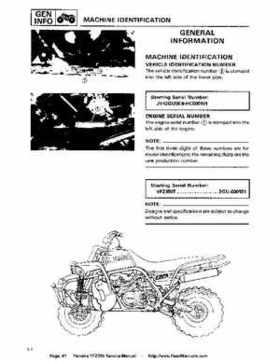 1987-2003 Yamaha YFZ350 Banshee supplementary service manual, Page 61