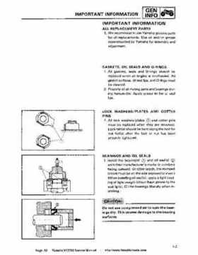 1987-2003 Yamaha YFZ350 Banshee supplementary service manual, Page 62
