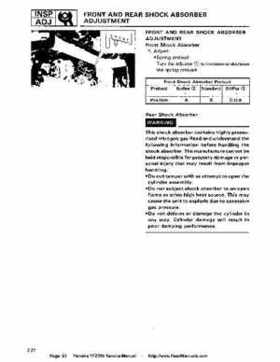 1987-2003 Yamaha YFZ350 Banshee supplementary service manual, Page 93