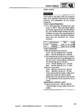 1987-2003 Yamaha YFZ350 Banshee supplementary service manual, Page 98