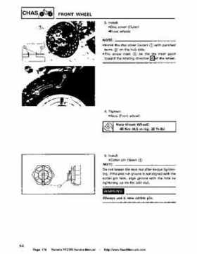 1987-2003 Yamaha YFZ350 Banshee supplementary service manual, Page 178