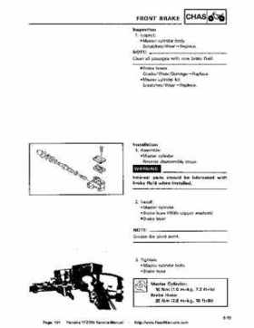 1987-2003 Yamaha YFZ350 Banshee supplementary service manual, Page 191