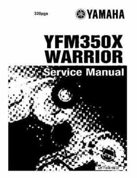 1987-2009 Yamaha ATV YFM350X Warrior Raptor Service Manual, Page 1