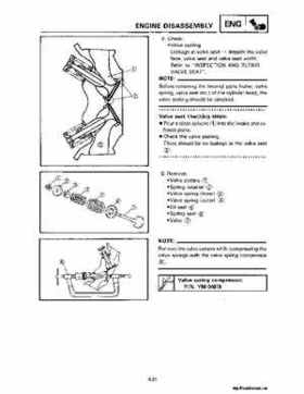 1987-2009 Yamaha ATV YFM350X Warrior Raptor Service Manual, Page 106