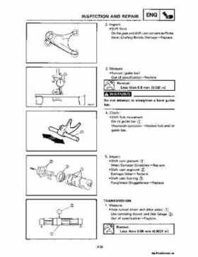 1987-2009 Yamaha ATV YFM350X Warrior Raptor Service Manual, Page 124