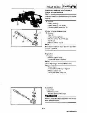 1987-2009 Yamaha ATV YFM350X Warrior Raptor Service Manual, Page 186