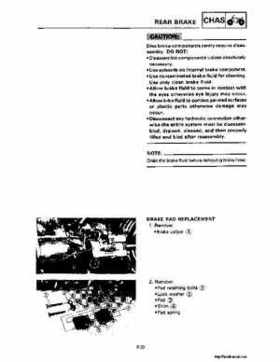 1987-2009 Yamaha ATV YFM350X Warrior Raptor Service Manual, Page 190