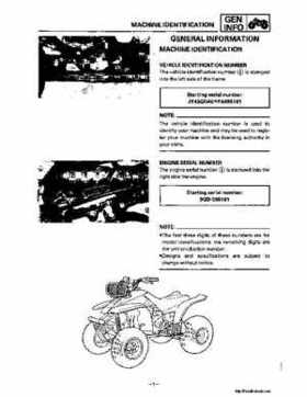 1987-2009 Yamaha ATV YFM350X Warrior Raptor Service Manual, Page 276
