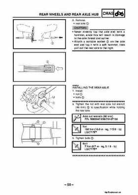 1987-2009 Yamaha ATV YFM350X Warrior Raptor Service Manual, Page 401