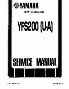 1988-2006 Yamaha ATV YFS200 Blaster service manual PDF download file., Page 1