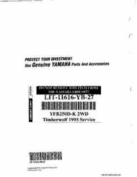 1992-1995 Yamaha Timberwolf 2WD Factory Service Manual, Page 351