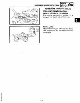 1997 Yamaha YFM600FWAK ATV Service Manual, Page 16