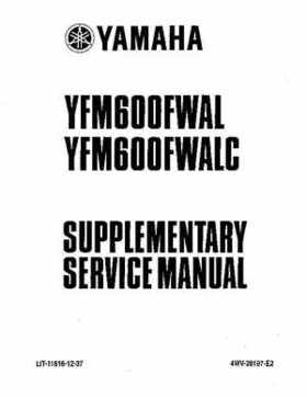 1998-2001 Yamaha YFM600FHM Grizzly Factory Service Manual, Page 2