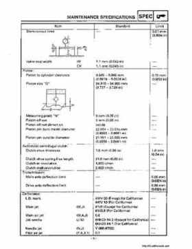 1998-2001 Yamaha YFM600FHM Grizzly Factory Service Manual, Page 10