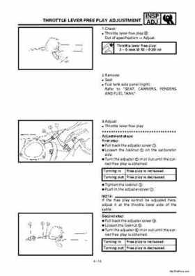 2000 Yamaha YFM400FWA(M) Factory Service workshop Manual, Page 71