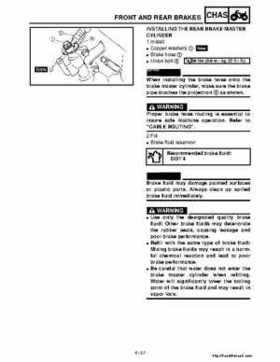 2001 Yamaha YFM660 Raptor Factory Service Manual, Page 142