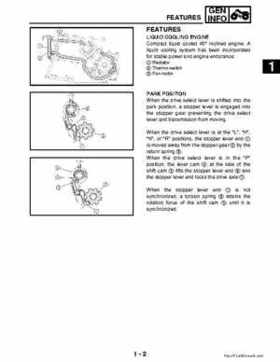 2002-2006 Yamaha YFR450FAR Service Manual LIT-11616-16-01, Page 18