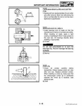 2002-2006 Yamaha YFR450FAR Service Manual LIT-11616-16-01, Page 25