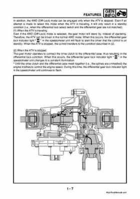 2003 2005 YFM45FAR, YFM450FAR Kodiak OEM Service Manual, Page 15