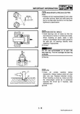 2003 2005 YFM45FAR, YFM450FAR Kodiak OEM Service Manual, Page 17