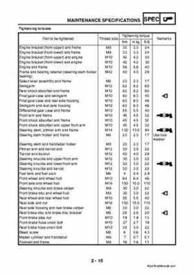 2003 2005 YFM45FAR, YFM450FAR Kodiak OEM Service Manual, Page 41